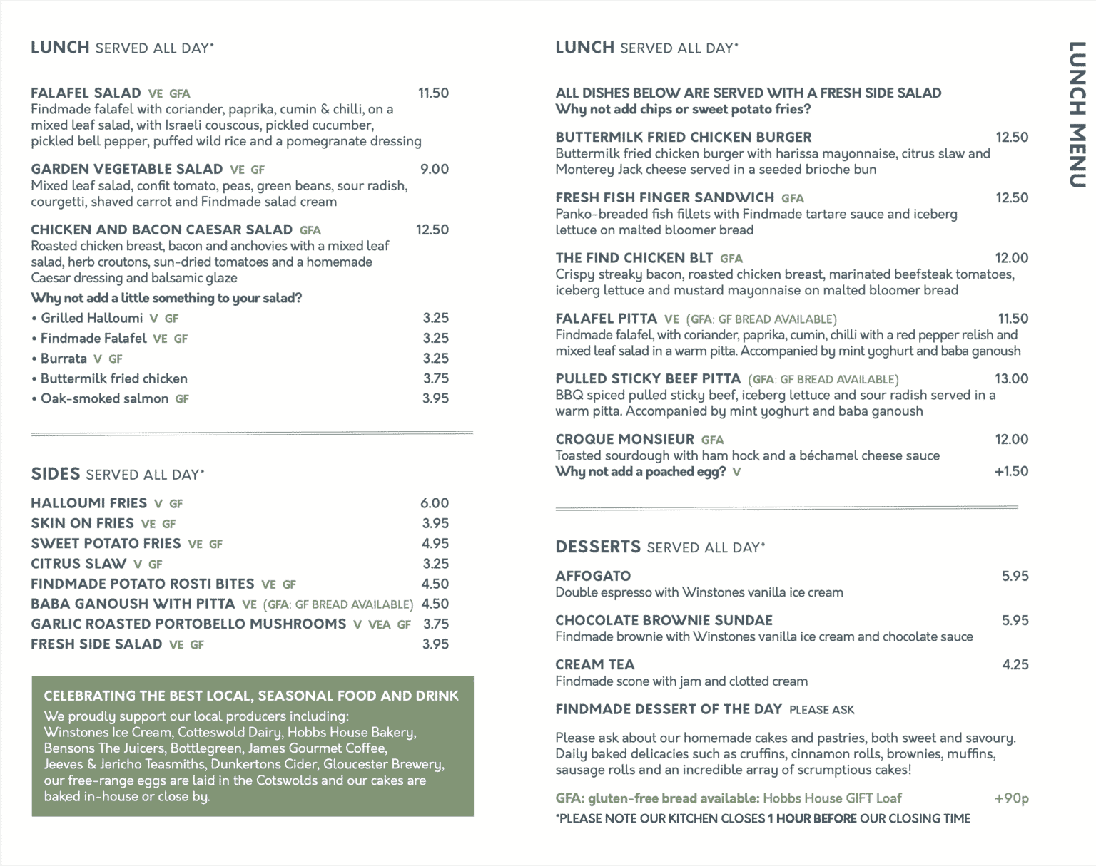 Breakfast, Brunch & Lunch Menu – THE FIND COFFEE HOUSE